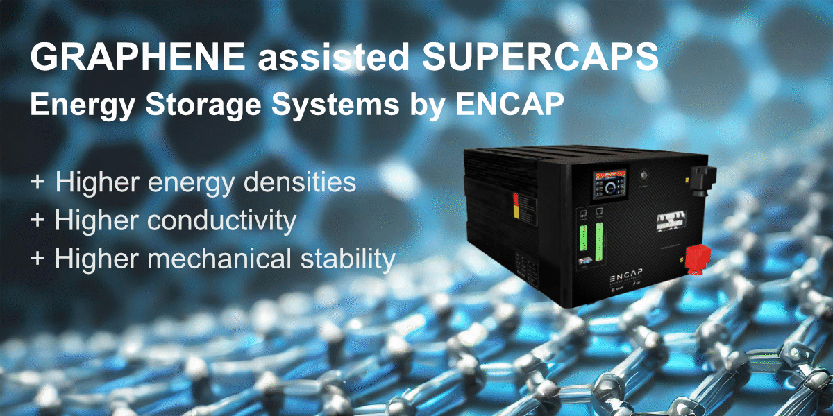 ENCAP energy storage solutions with graphene-supported supercapacitors